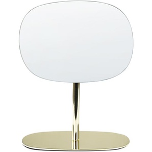 Schminkspiegel Gold Metall 20 x 14 cm Frisiertisch drehbarer Spiegel Dekorativ