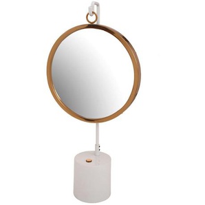 Schminkspiegel, Weiß, Gold, Metall, Glas, 30x65x13 cm, Schlafzimmer, Spiegel, Schmink- & Kosmetikspiegel