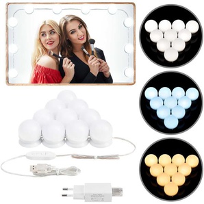 Schminktisch Lichterkette mit 10 LED Lampen und USB