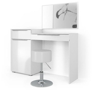 Schminktisch Lilli, Weiß, 135 cm mit Hocker Vicco