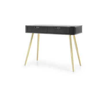 Schminktisch - schwarz - Materialmix - 103 cm - 80 cm | Möbel Kraft