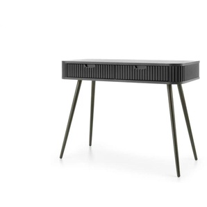 Schminktisch - schwarz - Materialmix - 103 cm - 80 cm | Möbel Kraft