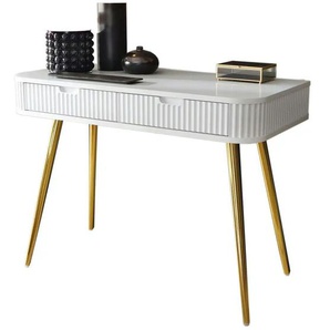 Schminktisch - weiß - Materialmix - 103 cm - 80 cm | Möbel Kraft