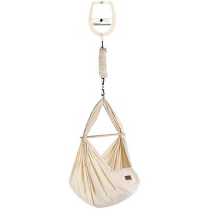 Schmusewolke Federwiege , Beige , Metall, Textil , 30x166x137 cm , Feder mit Sicherheitsseil , Babymöbel, Babybetten, Stubenwagen & Wiegen, Federwiegen