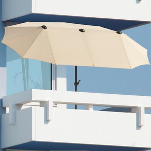 Balkonschirm SCHNEIDER SCHIRME Salerno Standschirme beige (natur) Sonnenschirme mit Schutzhülle, ohne Schirmständer