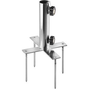 Schneider Schirme - schneider Rasen-Vierzack, Sonnenschirmständer, silber