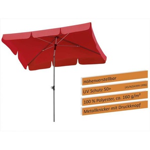 Schneider Schirme - Schneider Sonnenschirm Locarno rot 180 x 120 cm Sonnenschirme