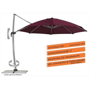 Schneider-Schirme Schneider Sonnenschirm RHODOS rondo 350/8 bordeaux 792-08