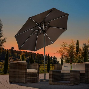Sonnenschirm SCHNEIDER SCHIRME Blacklight it Standschirme grau (anthrazit) Sonnenschirme ohne Schirmständer