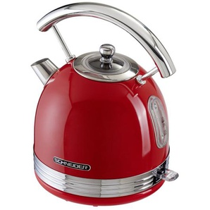 SCHNEIDER SL W 2 FR RETRO Wasserkocher 1,7 Liter Edelstahl ROT