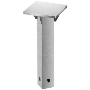 SCHNEIDER Universal-Bodenplatte für Rhodos Eco Serie, silbergrau, Stahl verzinkt, 16 x 16 x 40 cm 335-00