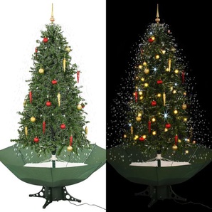 Schneiender Weihnachtsbaum mit Schirmfuß Grün 190 cm
