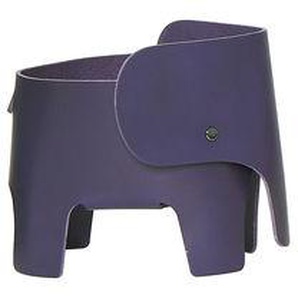 Schnurlosleuchte Elephant leder violett / Handgefertigt in Frankreich - EO -