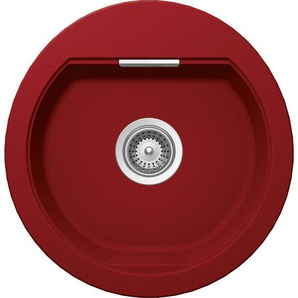 Schock Spüle, Rot, Stein, 48.5x50 cm, Küchen, Küchenausstattung, Küchenspülen