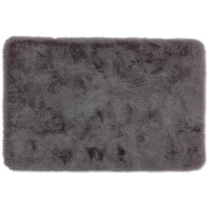 Schöner Wohnen Badteppich Bali, Grau, Textil, rechteckig, 60x90 cm, für Fußbodenheizung geeignet, rutschfest, Badtextilien, Badematten