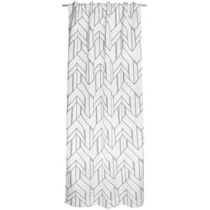 Schöner Wohnen Fertigvorhang Elian , Creme, Grau , Textil , Graphik , 130x250 cm , für Stange und Schiene geeignet , Wohntextilien, Gardinen & Vorhänge, Fertiggardinen, Fertiggardinen
