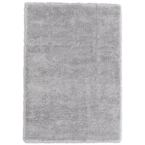 Schöner Wohnen Hochflorteppich, Silber, Textil, Uni, rechteckig, 80x150 cm, Bsci, Oeko-Tex® Standard 100, für Fußbodenheizung geeignet, antistatisch, pflegeleicht, Teppiche & Böden, Teppiche, Hochflorteppiche & Shaggys