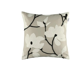 SCHÖNER WOHNEN Kissen Fleur - beige - Materialmix - 45 cm | Möbel Kraft