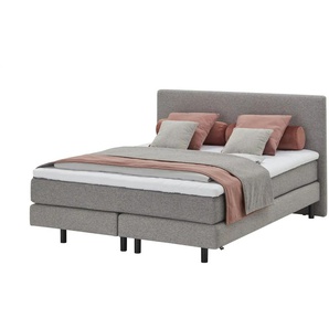 SCHÖNER WOHNEN Kollektion Boxspringbett 160x200 cm Vita ¦ grau ¦ Maße (cm): B: 170 H: 105