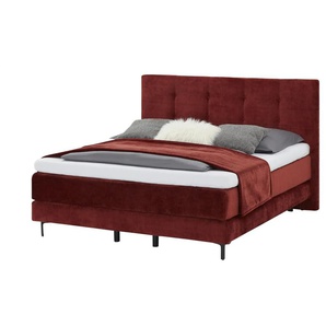 SCHÖNER WOHNEN Kollektion Boxspringbett 180x200 cm Vita ¦ rot ¦ Maße (cm): B: 190 H: 125