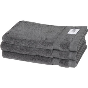 Gästehandtuch SCHÖNER WOHNEN-KOLLEKTION Cuddly Handtücher (Packung) Gr. B/L: 30 cm x 50 cm (3 St.), grau (anthrazit) Gästehandtücher schnell trocknende Airtouch-Qualität