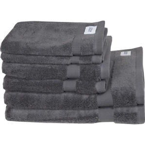 Handtuch Set SCHÖNER WOHNEN-KOLLEKTION Cuddly Handtuch-Sets Gr. 6 tlg., grau (anthrazit) Handtuch-Sets schnell trocknende Airtouch-Qualität