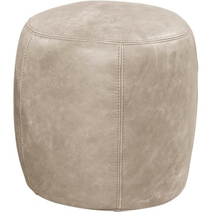 Hocker SCHÖNER WOHNEN-KOLLEKTION Tiny Gr. B/H/T: 35 cm x 46 cm x 35 cm, Leder CESANO, grau (light, grey cesano) Sitzhocker Hocker hohe Höhe (46 cm)