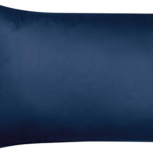 Kissenbezüge SCHÖNER WOHNEN-KOLLEKTION Pure Gr. B/L: 40 cm x 80 cm, 2 St., Satin, blau (marine, blau) Kissenbezüge uni 2-teilig, aus nachhaltigerer Baumwolle