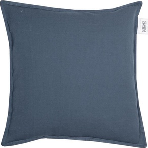 Kissenbezug SCHÖNER WOHNEN-KOLLEKTION Lino Kissenbezüge Gr. B/L: 38 cm x 38 cm, 1 St., Leinen-Baumwolle, blau Kissenbezüge uni aus hochwertigem, natürlichem Materialmix