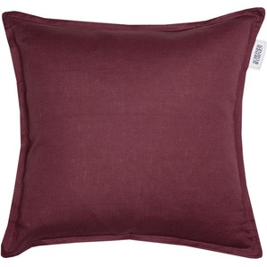 Kissenbezug SCHÖNER WOHNEN-KOLLEKTION Lino Kissenbezüge Gr. B/L: 38 cm x 38 cm, 1 St., Leinen-Baumwolle, rot (burgund) Kissenbezüge uni aus hochwertigem, natürlichem Materialmix