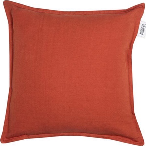 Kissenbezug SCHÖNER WOHNEN-KOLLEKTION Lino Kissenbezüge Gr. B/L: 38 cm x 38 cm, 1 St., Leinen-Baumwolle, rot Kissenbezüge uni aus hochwertigem, natürlichem Materialmix