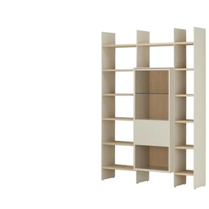 SCHÖNER WOHNEN Kollektion Regalkombination  Amaya ¦ grau ¦ Maße (cm): B: 154 H: 221 T: 45.0