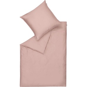 Schöner Wohnen Kollektion Schöner Wohnen Satin-Bettwäsche-Garnitur Pure Farbe rose Größe 155x220cm