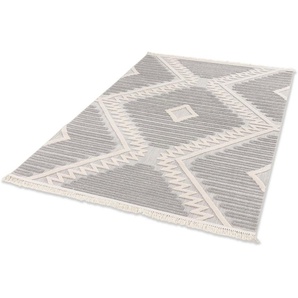 SCHÖNER WOHNEN-Kollektion Teppich Summer 6352, rechteckig, Höhe: 6 mm, In- und Outdoor geeignet, Hoch Tief Struktur, Robuster Teppich