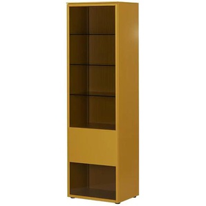 SCHÖNER WOHNEN Kollektion Vitrine  Amaya ¦ gelb ¦ Maße (cm): B: 61 H: 201 T: 45.0