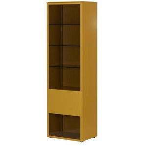 SCHÖNER WOHNEN Kollektion Vitrine  Amaya ¦ gelb ¦ Maße (cm): B: 61 H: 201 T: 45.0