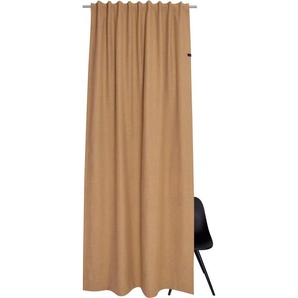 SCHÖNER WOHNEN-Kollektion Vorhang Solo, Multifunktionsband (1 St), blickdicht, Jacquard, mit Lederapplikation
