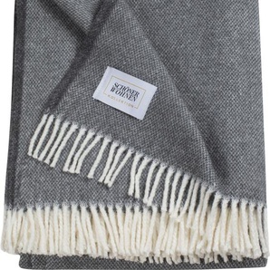 Wohndecke SCHÖNER WOHNEN-KOLLEKTION Relax Wohndecken Gr. B/L: 140 cm x 200 cm, grau (anthrazit, dunkelgrau, grau) Baumwolldecken mit Fransen, Kuscheldecke