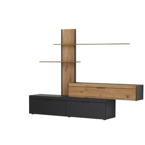 SCHÖNER WOHNEN Kollektion Wohnkombination Yoris ¦ holzfarben ¦ Maße (cm): B: 300 H: 205 T: 49.0