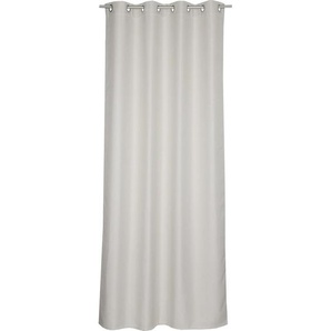 Schöner Wohnen Ösenschal Opaco , Beige , Textil , Uni , 140x250 cm , Wohntextilien, Gardinen & Vorhänge, Fertiggardinen, Ösenschals