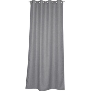 Schöner Wohnen Ösenschal Opaco , Hellgrau , Textil , Uni , 140x250 cm , Wohntextilien, Gardinen & Vorhänge, Fertiggardinen, Ösenschals
