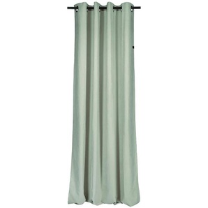 Schöner Wohnen Ösenschal SW-Peachy, Grün, Jadegrün, Salbeigrün, Textil, Uni, 130x250 cm, Wohntextilien, Gardinen & Vorhänge, Fertiggardinen,