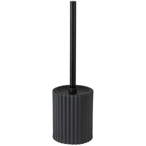 Schöner Wohnen Wc-Bürstengarnitur Soliera, Schwarz, Metall, 10.5x37x10.5 cm, Bürstenkopf abnehmbar, austauschbar, rostfrei, Badezimmer, WC