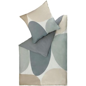 Schöner Wohnen Wendebettwäsche SW-Pebble grau, Creme, Grau, Hellgrau, Beige, Textil, Graphik, 135x200 cm, Oeko-Tex® Standard 100, pflegeleicht, atmungsaktiv, hautfreundlich, angenehm wärmend, schadstoffgeprüft, weiche und anschmiegsame Oberfläche,