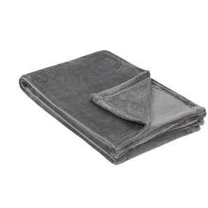 SCHÖNER WOHNEN Wohnplaid Smooth - grau - Synthetik - 140 cm | Möbel Kraft