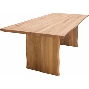 Esstisch SCHÖSSWENDER Oviedo 2 Tische Gr. B/H/T: 200 cm x 75 cm x 100 cm, braun (wildeiche, wildeiche, wildeiche) Esstische rechteckig Tisch FSC-zertifiziertes Massivholz mit Baumkante