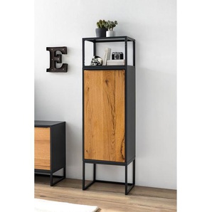 Schrank I 50 x 165 x 40cm Braun/Grau