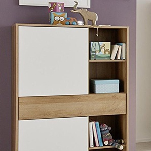 Schrank Boston Eiche Riviera Honig weiß Kinderzimmer Baby Kleiderschrank