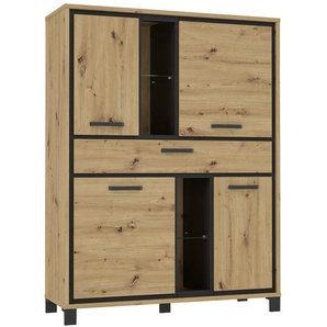 Schrank 120 x 161 x 42cm Braun