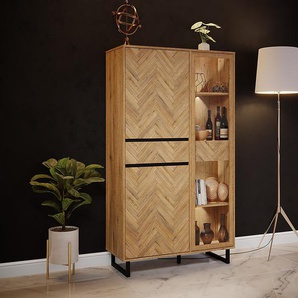 Schrank 100 x 166 x 42cm Braun